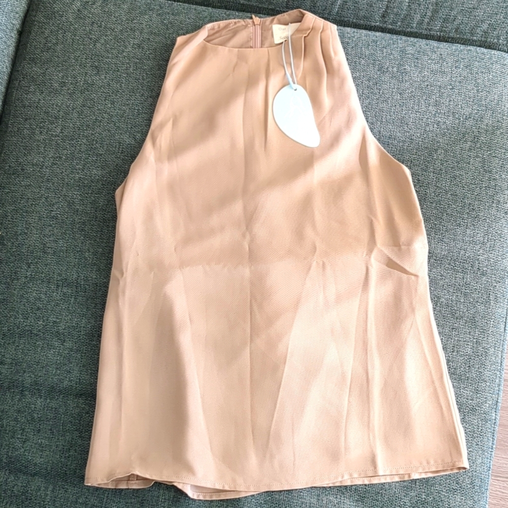 NWT Tan Our Second Nature sleeveless blouse